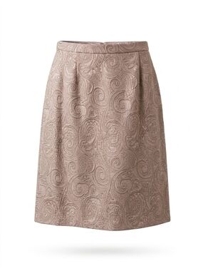 Studio Paisley Jacquard A-Line Skirt in Dusty Rose